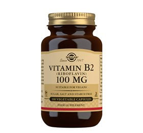Produktbillede af Solgar vitamin B2 Riboflavin 100 mg 100 kap. på tilbud