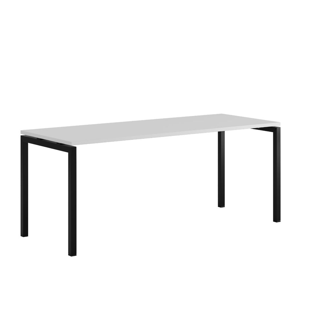 Produktbillede af Luna U Bord 180x70cm Hvid-sort på tilbud