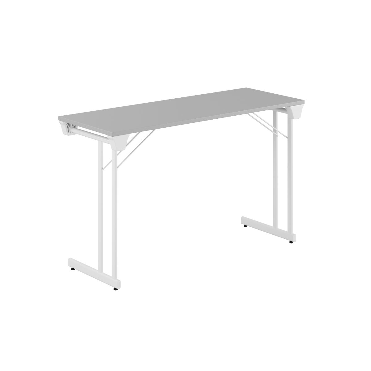Produktbillede af Kongress Style 120x45cm Sammenklappeligt bord Grå-hvid på tilbud