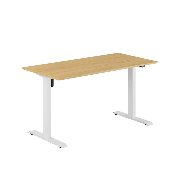 Produktbillede af EASY Hæve/Sænkebord m/1 motor 140x70cm Eg-hvid på tilbud