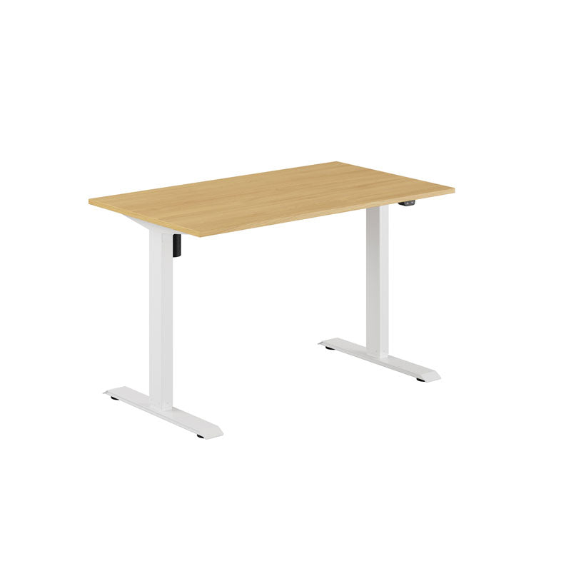 Produktbillede af EASY Hæve/Sænkebord m/1 motor 120x70cm Eg-hvid på tilbud