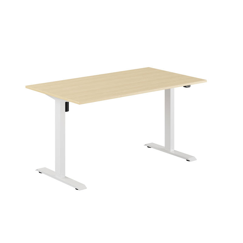 Produktbillede af EASY Hæve/Sænkebord m/1 motor 140x80cm Birk-hvid på tilbud