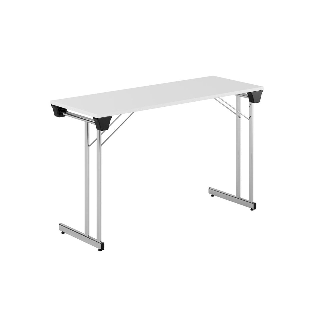 Produktbillede af Kongress Style 120x45cm Sammenklappeligt bord Hvid-krom på tilbud