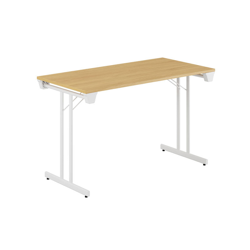 Produktbillede af Dinner Style 120x60cm Sammenklappeligt bord Eg-hvid på tilbud