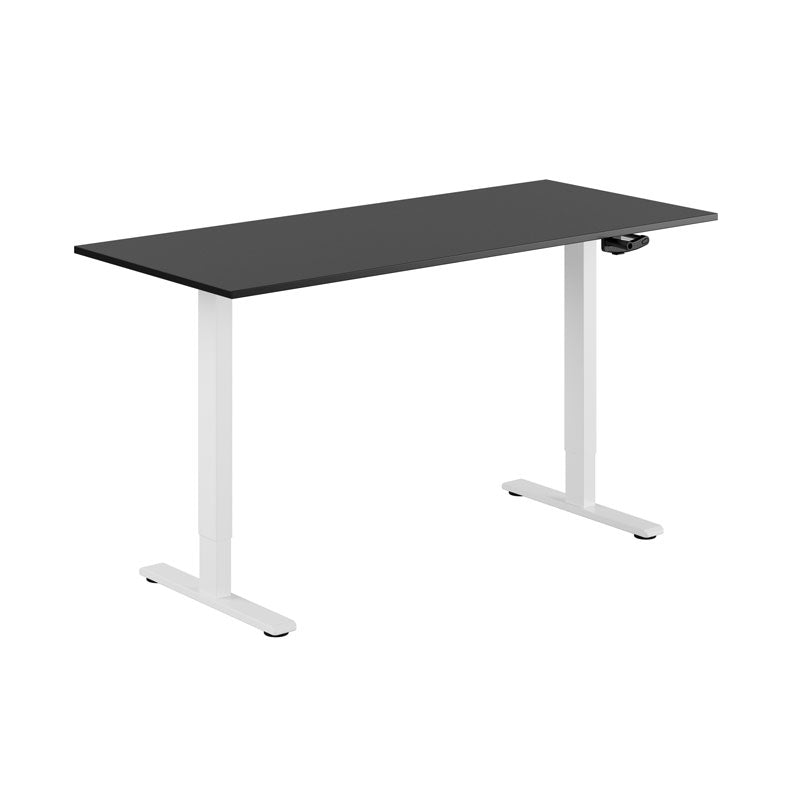 Produktbillede af ECO Hæve/Sænkebord manuelt 160x70cm Sort-hvid på tilbud