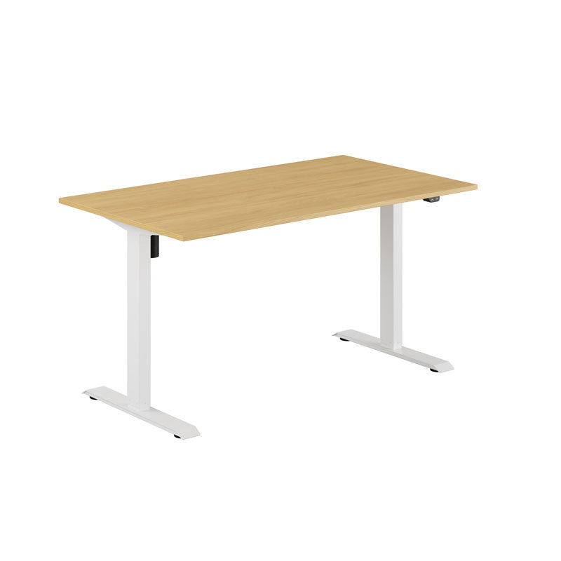 Produktbillede af EASY Hæve/Sænkebord m/1 motor 140x80cm Eg-hvid på tilbud