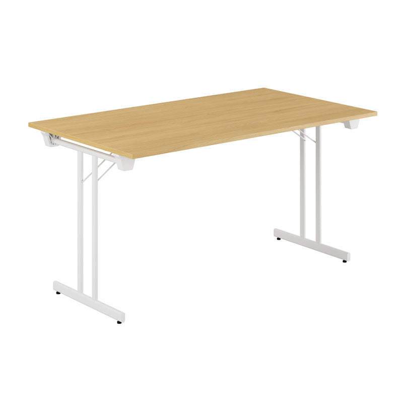 Produktbillede af Dinner Style 140x80cm Sammenklappeligt bord Eg-hvid på tilbud