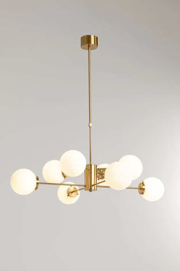 KARE DESIGN Heavenly Gold loftlampe hvid glas og messing stål Ø98
