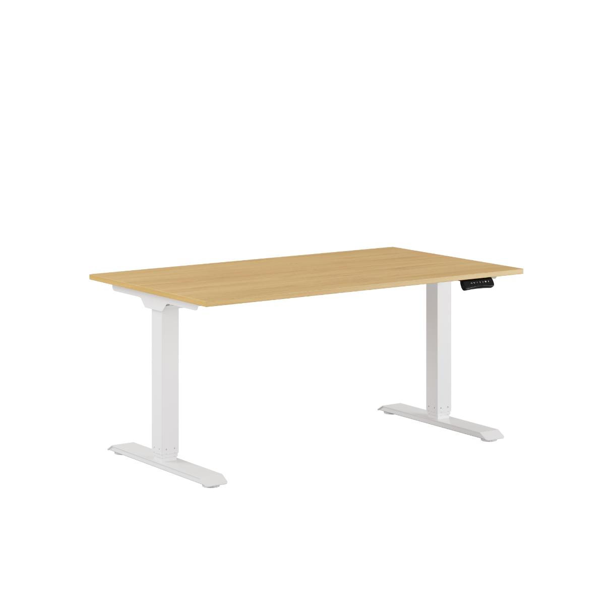 Produktbillede af Premium Hæve/Sænkebord m/2 motorer 140x80cm Bøg-sort på tilbud