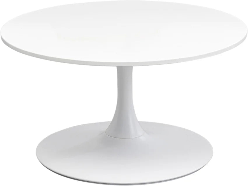 KARE DESIGN Schickeria sofabord rund hvid MDF og hvid stål Ø80