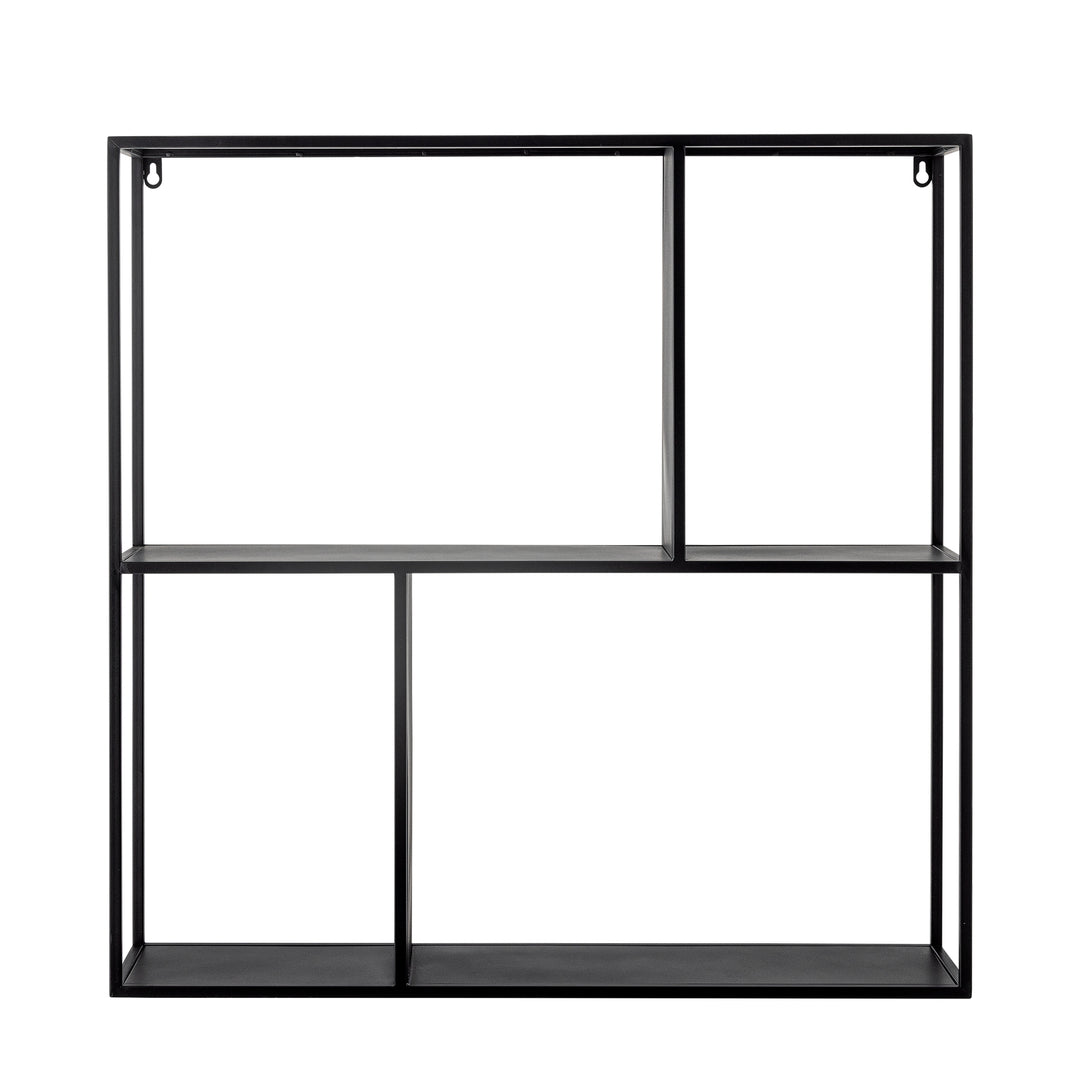 BLOOMINGVILLE Mack væghylde kvadratisk sort metal 71x71