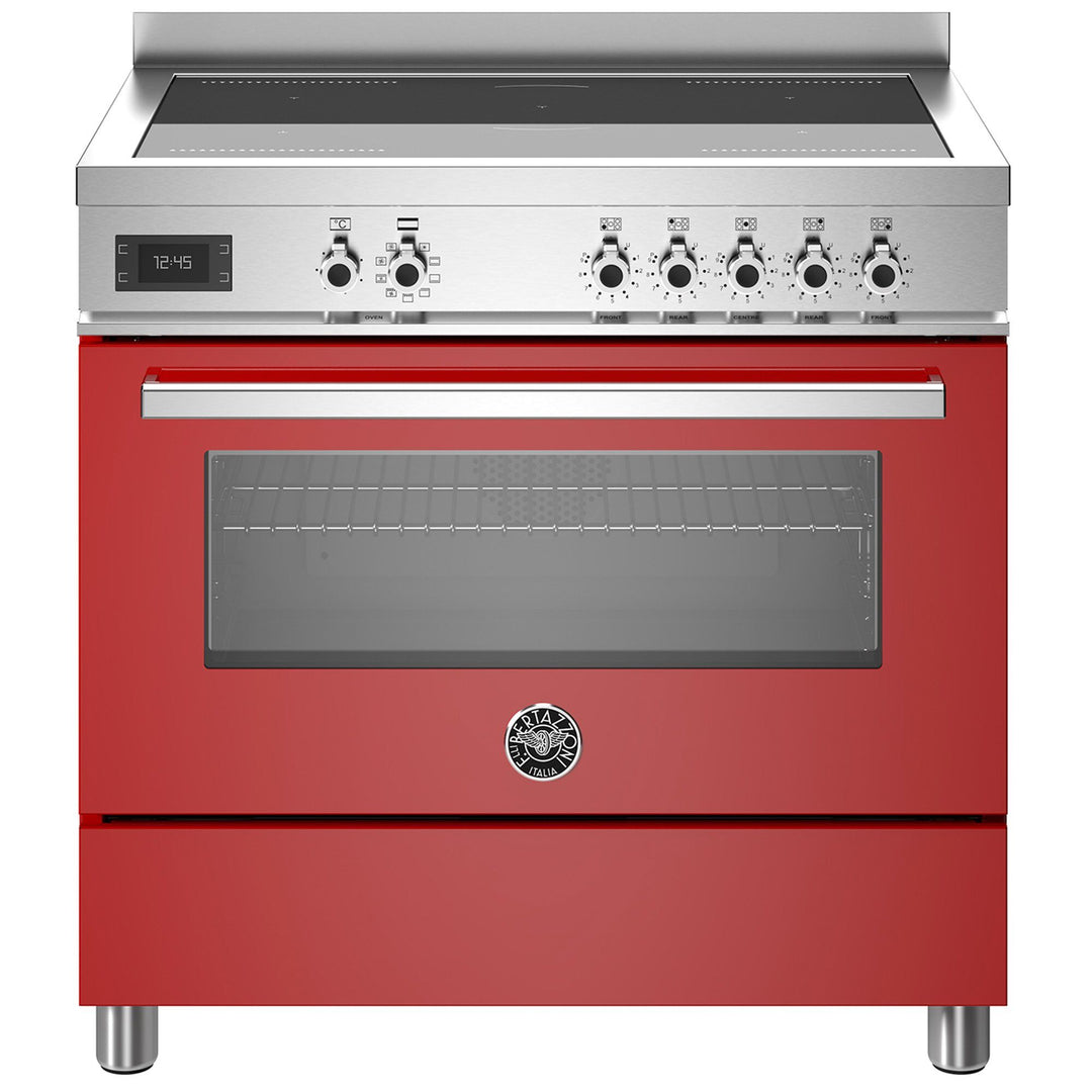 Bertazzoni Bertazzoni PRO95I1EROT Professional induktionskomfur med ovn, 90 cm, rød – billede i brug (Induktionskomfur)