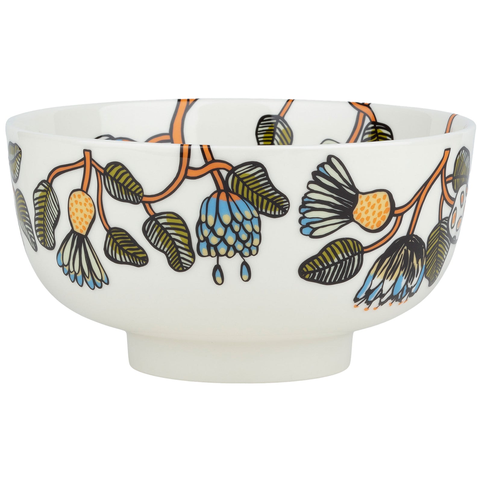 Marimekko Marimekko Tiara serveringsskål 1,5 liter, hvid/grøn/orange ❤ produktbillede i kategorien Serveringsskål