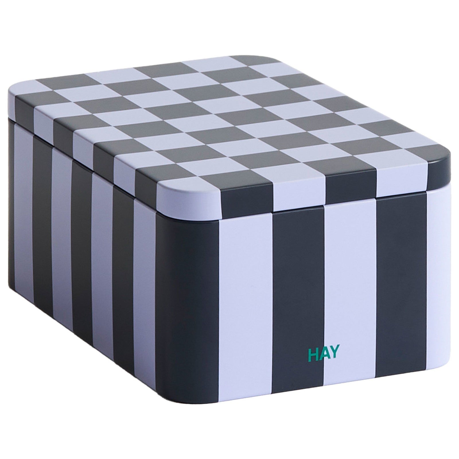 Hay Hay Tin Container, small, dark blue/lavender ❤ billede i brug (Beholder)