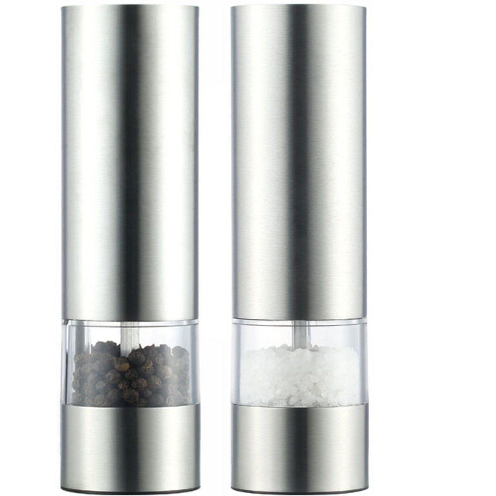 Nod Nod Elektrisk salt-/pebersæt, rustfrit stål – billede i brug (Salt/peberkværn)