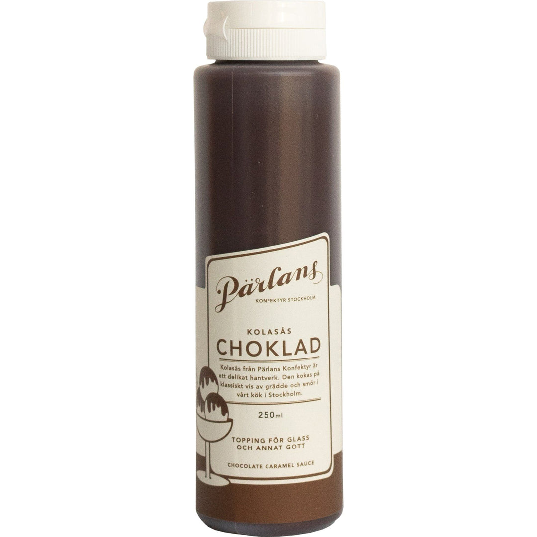 Pärlans Pärlans Squeeze karamelsauce, 250 ml, chokolade – vinkelbillede (Chokolade)