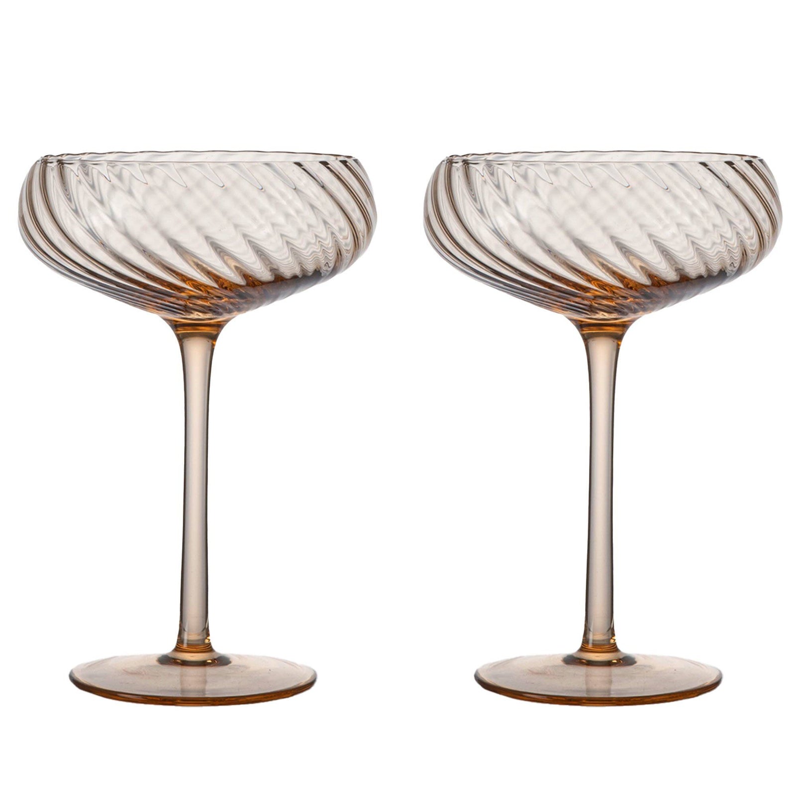 Byon Byon Opacity champagneglas 30 cl, peach, 2-pack ❤ produktfoto (Champagneglas)