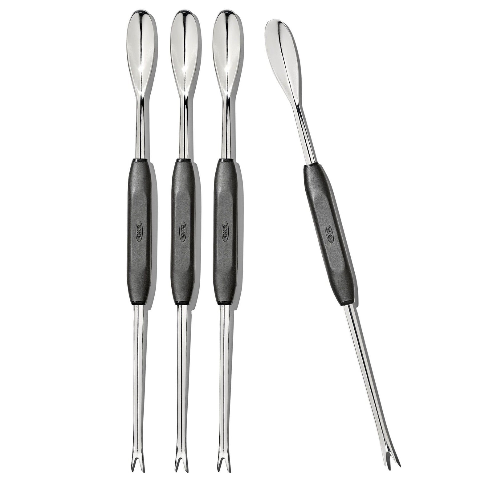 Oxo Oxo Skaldyrsgafler sæt 4 stk, sort ❤ produktfoto i kategorien Skaldyrgafler