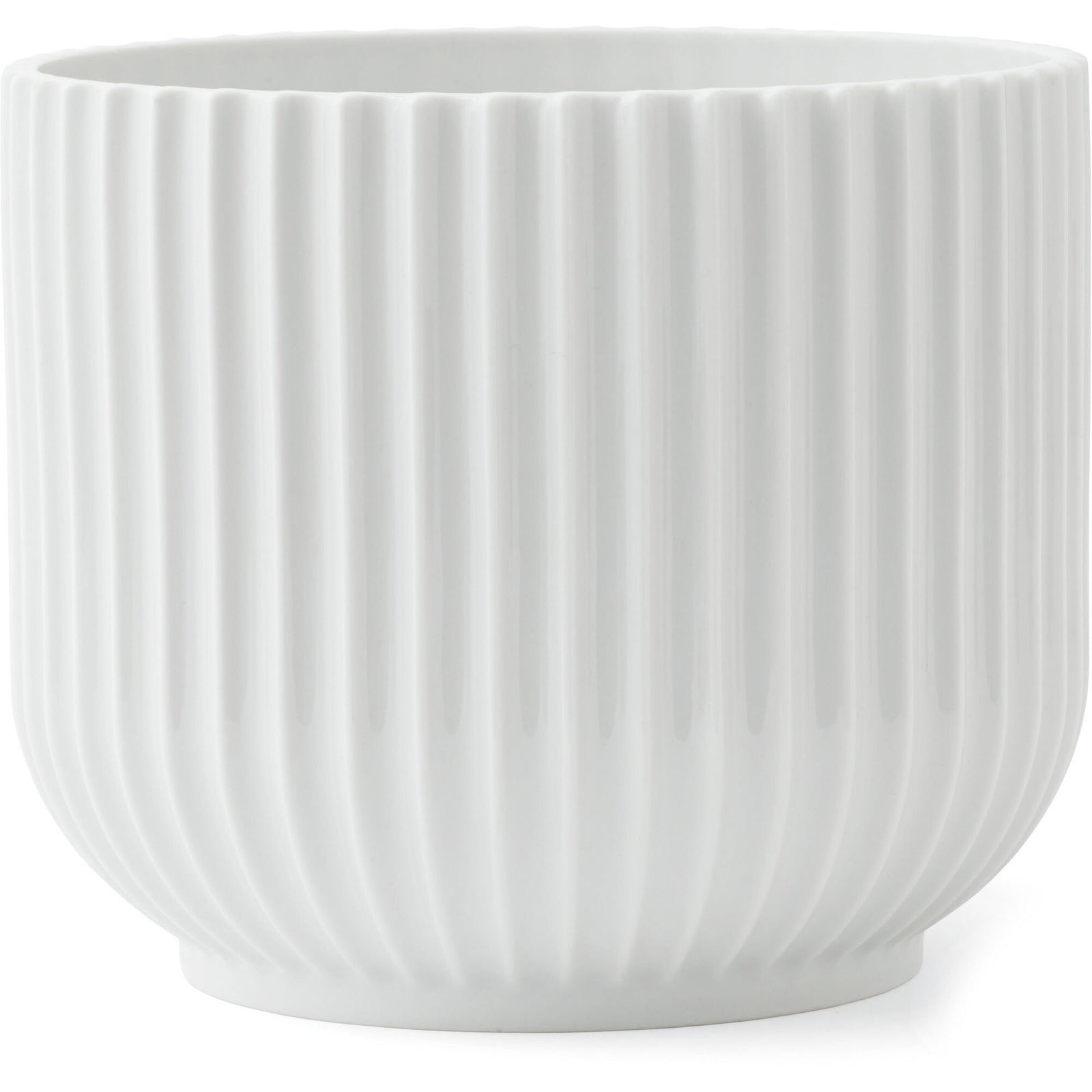 Lyngby porcelæn Lyngby porcelæn Flowerpot, medium (H 13 x Ø 14,5 cm.) – billede i brug (Blomsterkrukke)