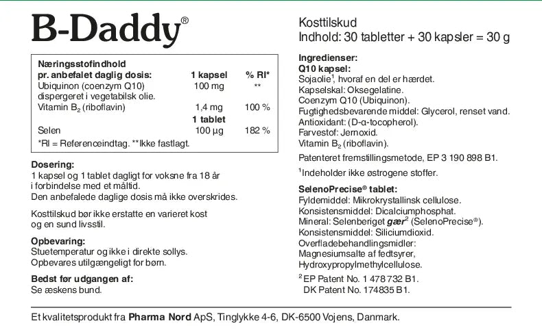 Produktbillede af Pharma Nord B-Daddy 30+30 på tilbud