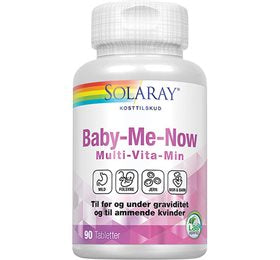 Detaljeret produktbillede af Solaray Baby Me Now Multivitamin 90 tab. DATOVARE 09/25 på tilbud