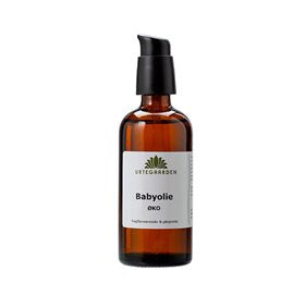 Detaljeret produktbillede af Urtegaarden Babyolie ØKO 100ml. på tilbud