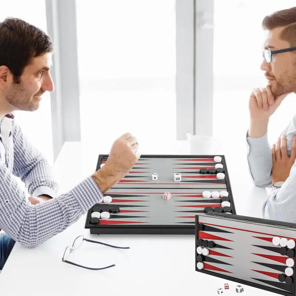 Produktbillede af Køb Backgammon Magnetisk Spil til Rejser og Hjemmebrug på tilbud
