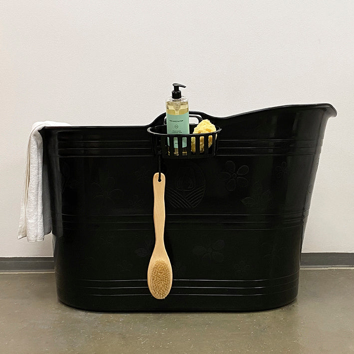 Produktbillede af Tubfamily isbad Sort Ekstra kraftig plast og forbedret siddeplads 100cm på tilbud i høj kvalitet