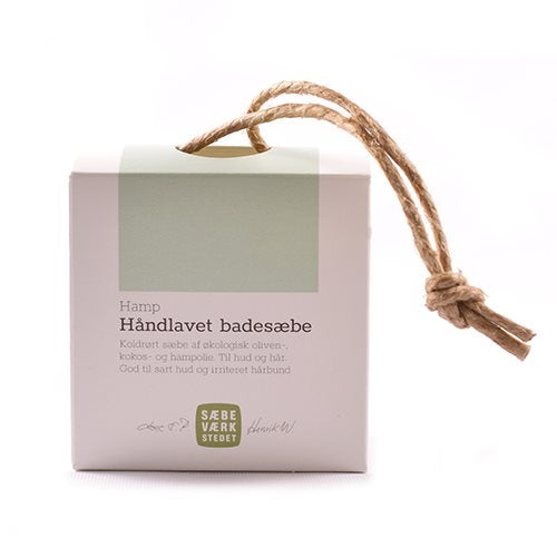 Produktbillede af Sæbeværkstedet Badesæbe på snor Hamp 150g. på tilbud