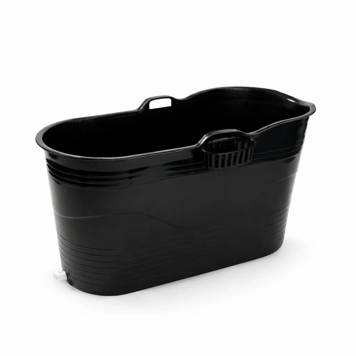 Badebalje til voksne - XL - 123cm - sort - Ekstra kraftig plast og forbedret siddekomfort - Tubfamily®