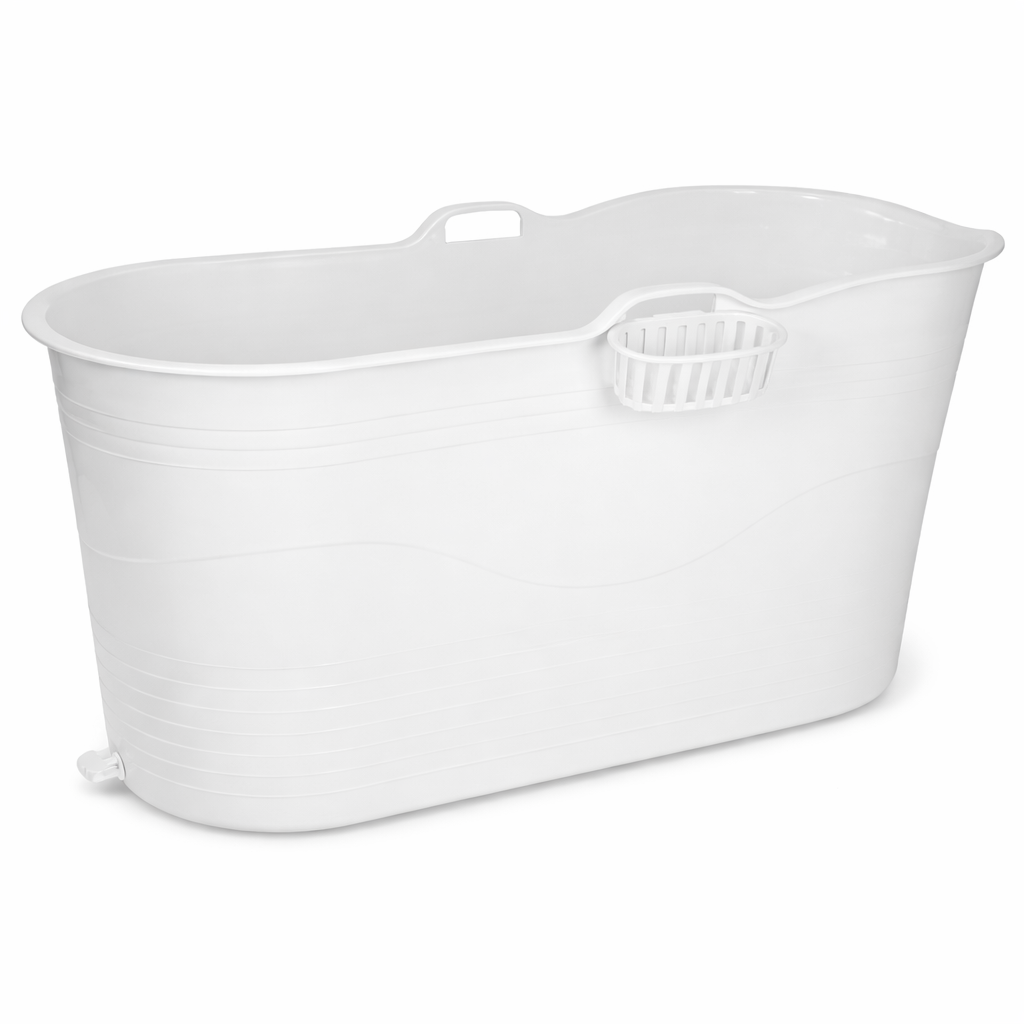 Produktbillede af Badebalje til voksne XL 123cm hvid Ekstra kraftig plast og forbedret siddekomfort Tubfamily på tilbud i høj kvalitet