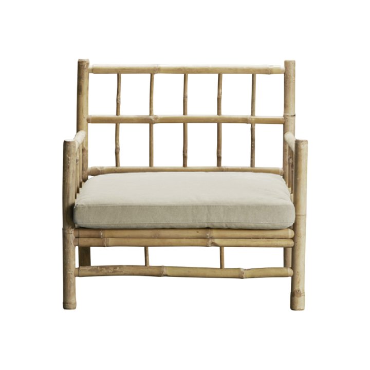 Produktbillede af TINE K HOME BAMBUS LOUNGE STOL SAND HYNDE 76 i premium kvalitet