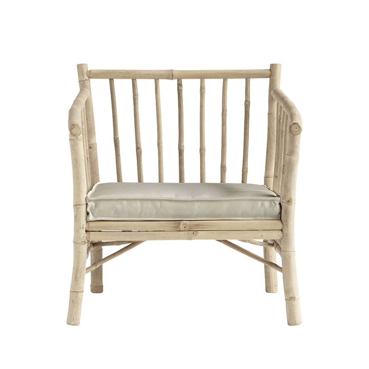 Produktbillede af TINE K HOME LOUNGE STOL BAMBUS/SAND HYNDE 80 i premium kvalitet