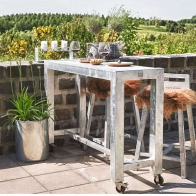 billigt tilbud på Rock-Solid barbord i galvaniseret stål med hjul. 46 x 143 x 100 cm. Udsalg! Hurtig levering: 1-2 hverdage. Billig fragt. Varenummer: 3NDC-2426.