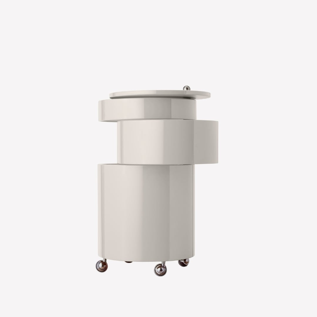 Produktbillede af Barboy Rullebord Blank Cremet Hvid Verpan i premium kvalitet
