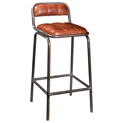 Trademark Living Barskammel med ryglæn - Læder ❤ Stort online udvalg i Trademark Living ❤ Billig fragt og hurtig levering 2 - 5 hverdage ❤ Varenummer: BYH-1388039 / Ean: 5740002212951 på lager - Udsalg på Caféstole - Over 434 design mærker på udsalg