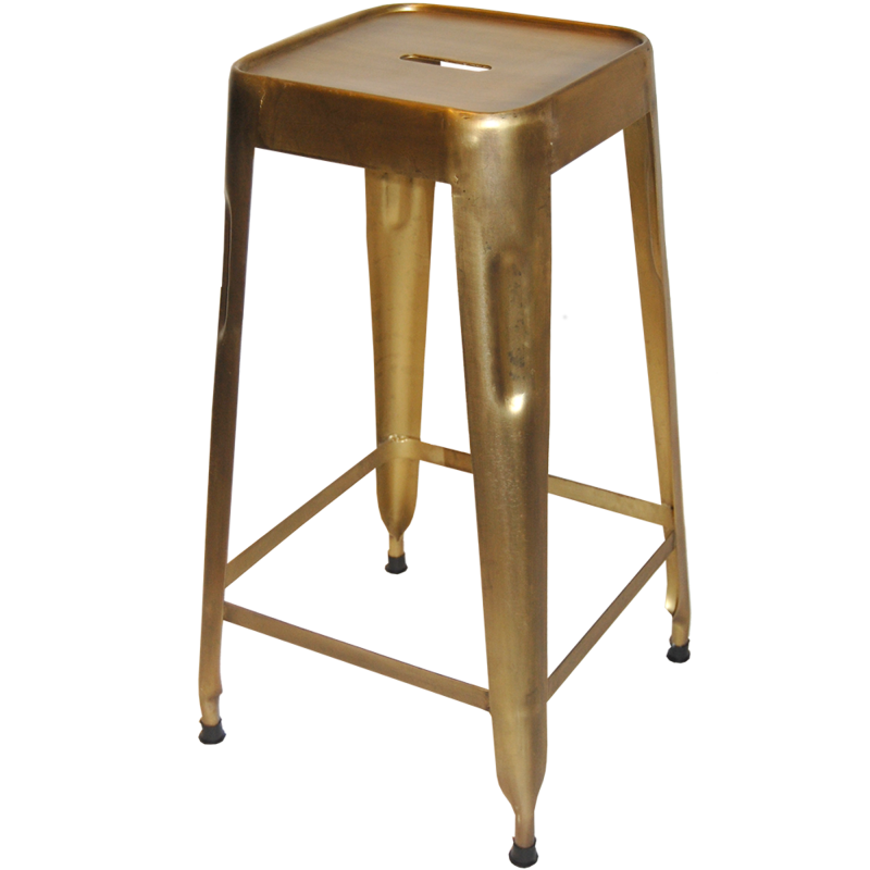 Trademark Living Høj barstol - Messing ❤ Stort online udvalg i Trademark Living ❤ Billig fragt og hurtig levering 2 - 5 hverdage ❤ Varenummer: BYH-1464386 / Ean: 5740002212425 på lager - Udsalg på Taburet - Over 360 kendte mærker på udsalg