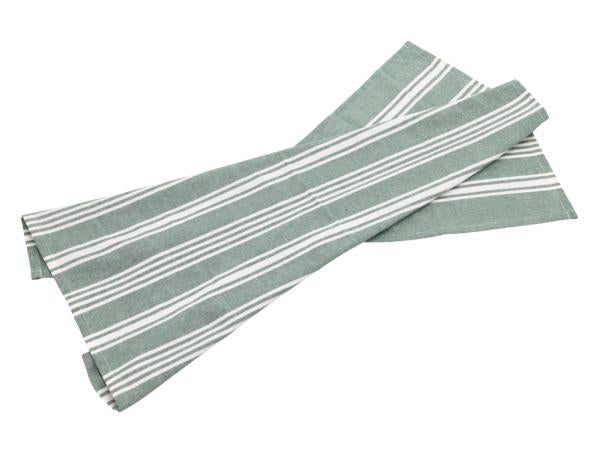 Produktbillede af Bastian Tekstiler Eco Stripe Viskestykke recycle 70 x 50 cm Green Bay i premium kvalitet