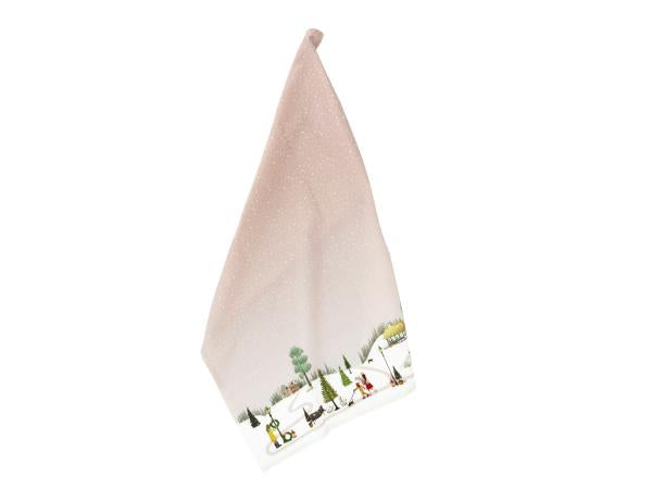 Produktbillede af Bastian Tekstiler Vinter Viskestykke 70 x 50 cm Woodrose i premium kvalitet