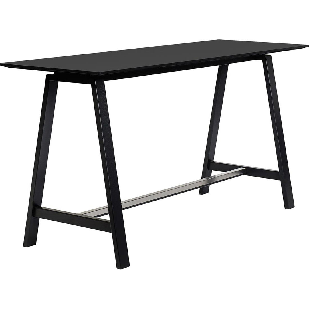 Produktbillede af HT1 højbord 216x75 cm sort bordplade på tilbud