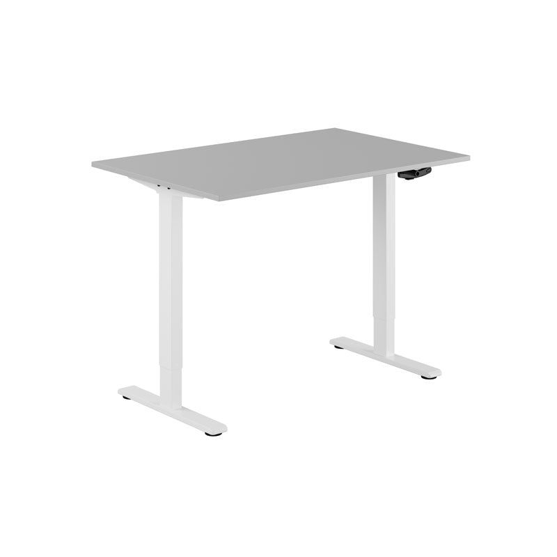 Produktbillede af ECO Hæve/Sænkebord manuelt 120x80cm Grå-hvid på tilbud