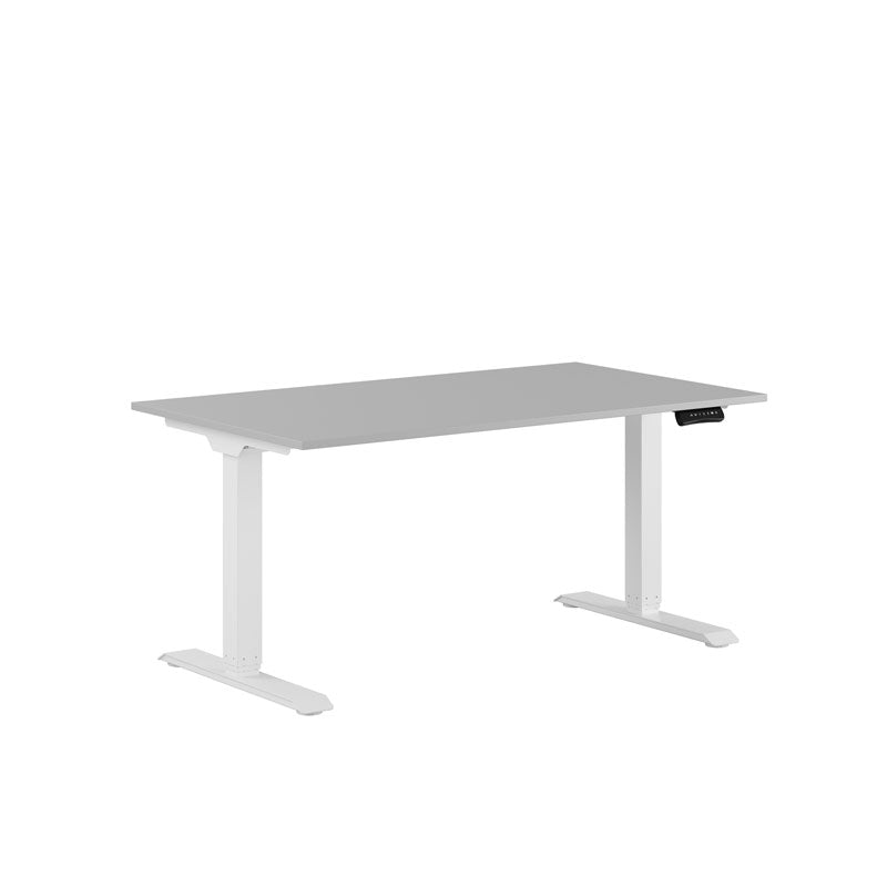 Produktbillede af Premium Hæve/Sænkebord m/2 motorer 140x80cm Hvid-hvid på tilbud