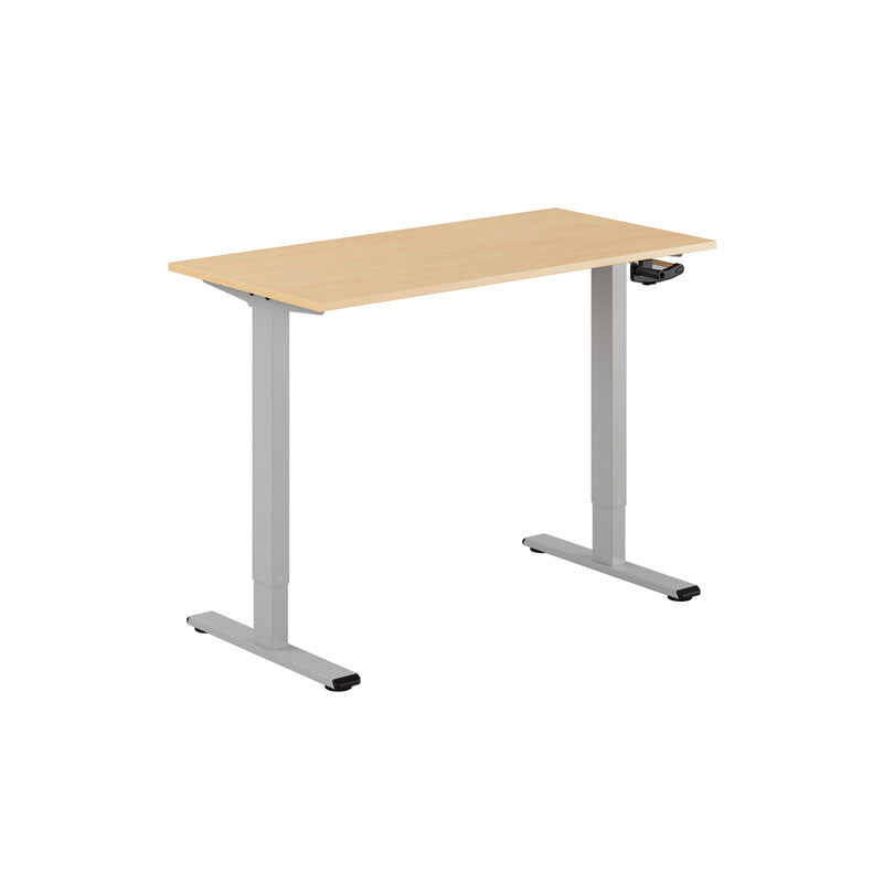 Produktbillede af ECO Hæve/Sænkebord manuelt 120x60cm Bøg-grå på tilbud