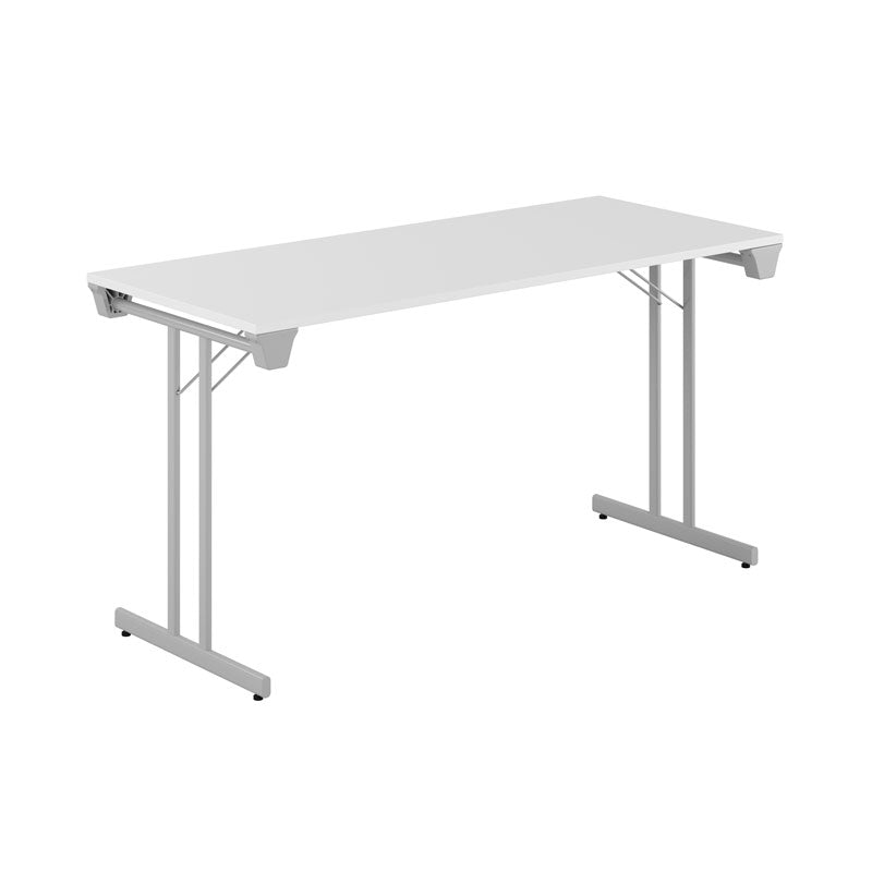 Produktbillede af Dinner Style 140x60cm Sammenklappeligt bord Hvid-grå på tilbud