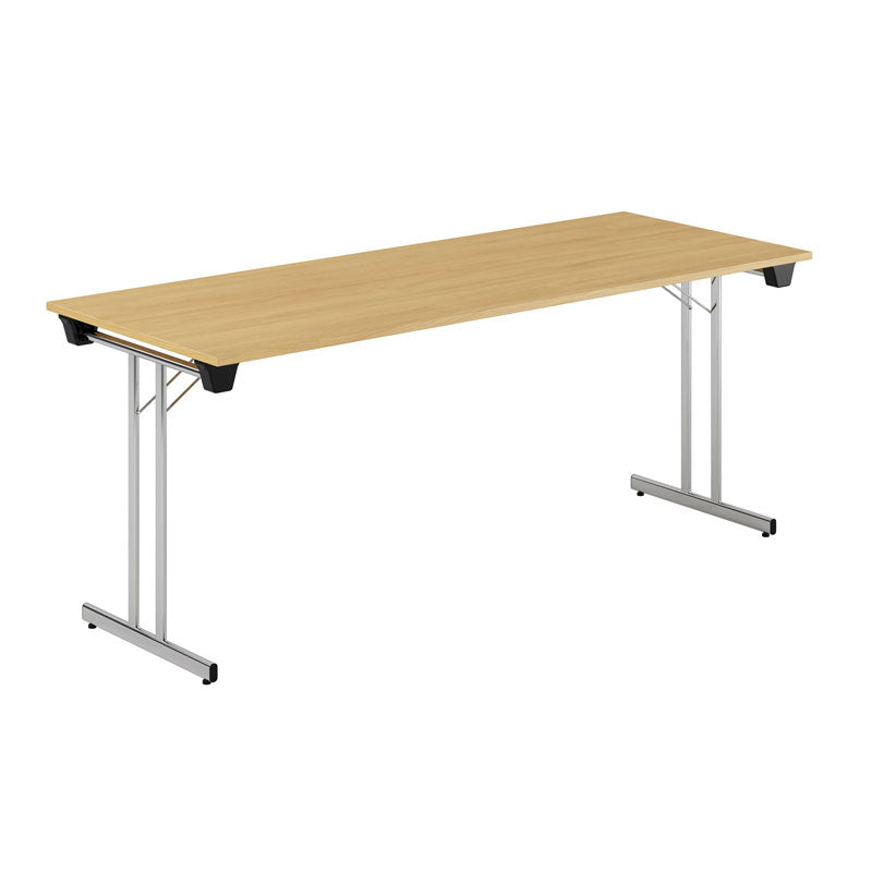 Produktbillede af Dinner Style 180x70cm Sammenklappeligt bord Eg-krom på tilbud