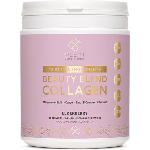 Detaljeret produktbillede af Plent Beauty Blend Collagen Elderberry 277g på tilbud