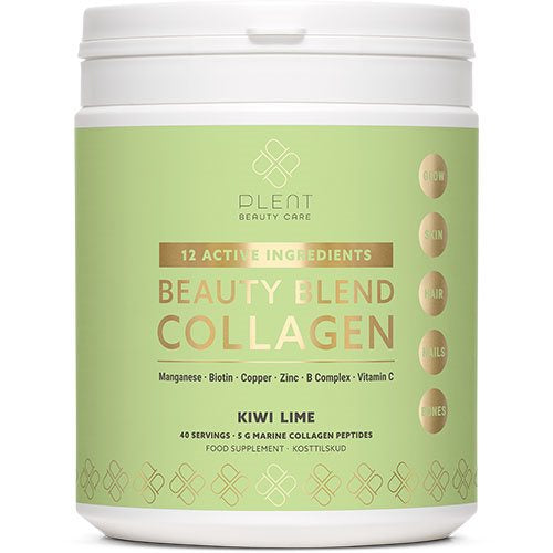 Detaljeret produktbillede af Plent Beauty Blend Collagen Kiwi Lime 277g på tilbud