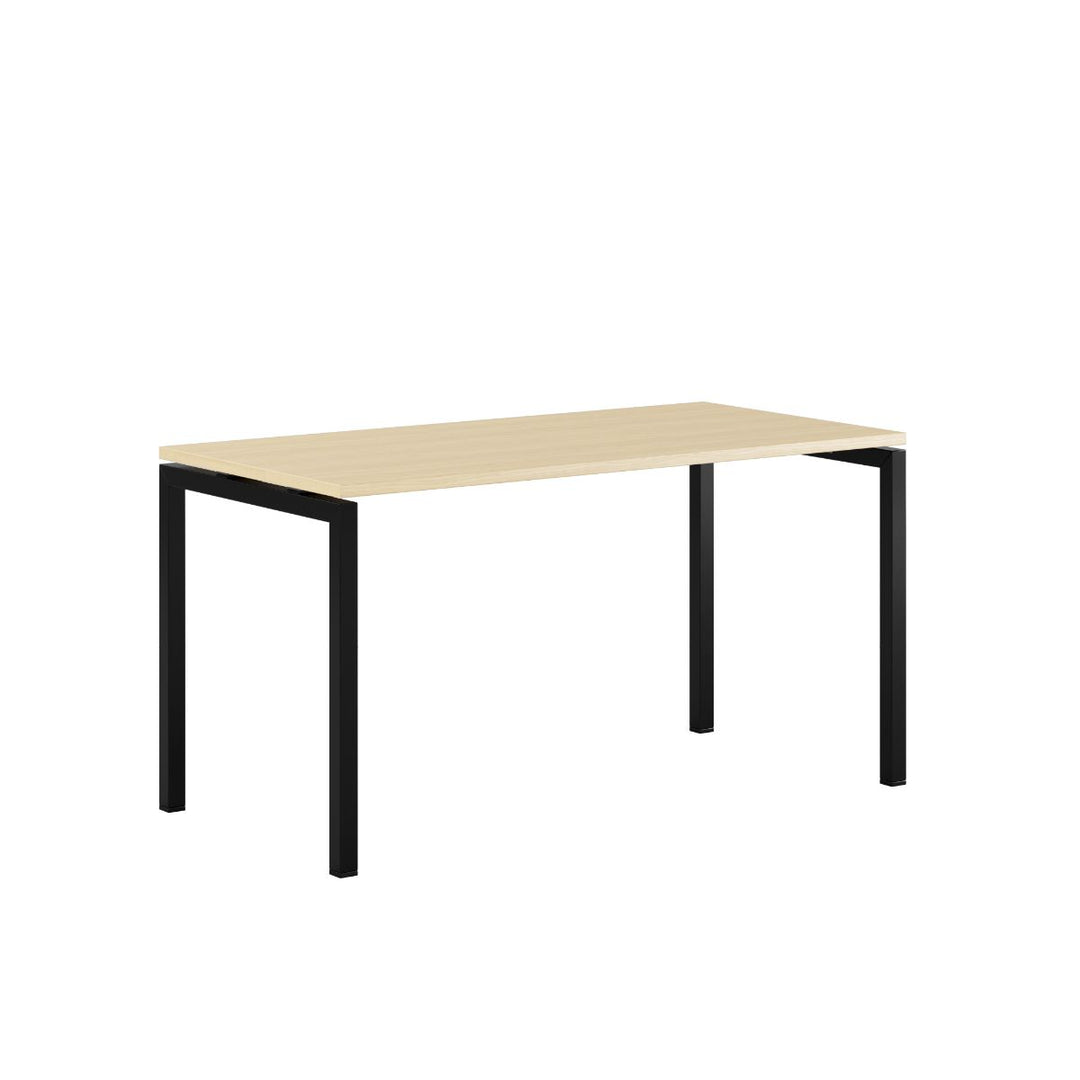 Produktbillede af Luna U Bord 140x70cm Birk-sort på tilbud