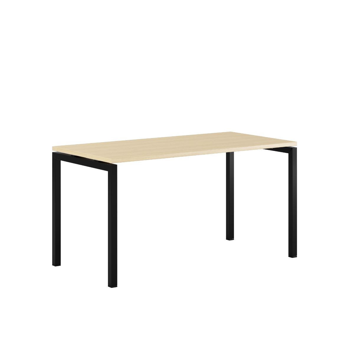 Produktbillede af Luna U Bord 140x70cm Birk-sort på tilbud