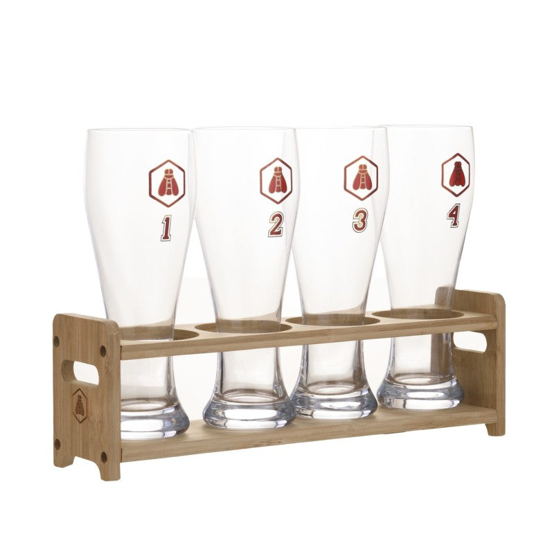 Produktbillede af Laguiole 4 Ølglas med holder i premium kvalitet